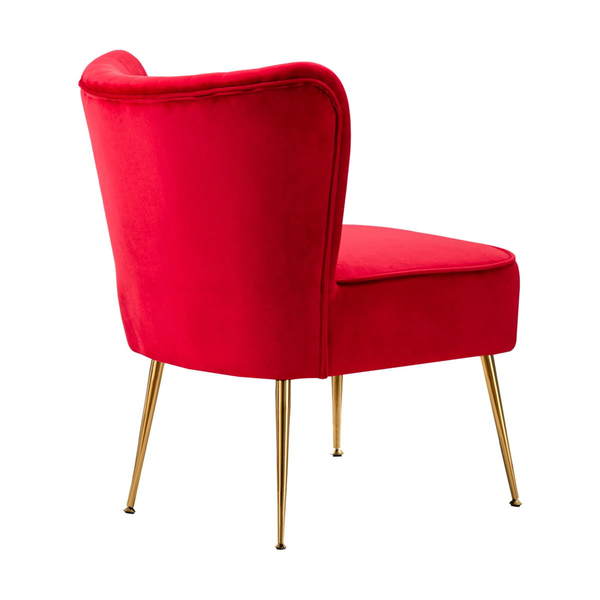 Red Tufted Velvet Accent Chair Z144688