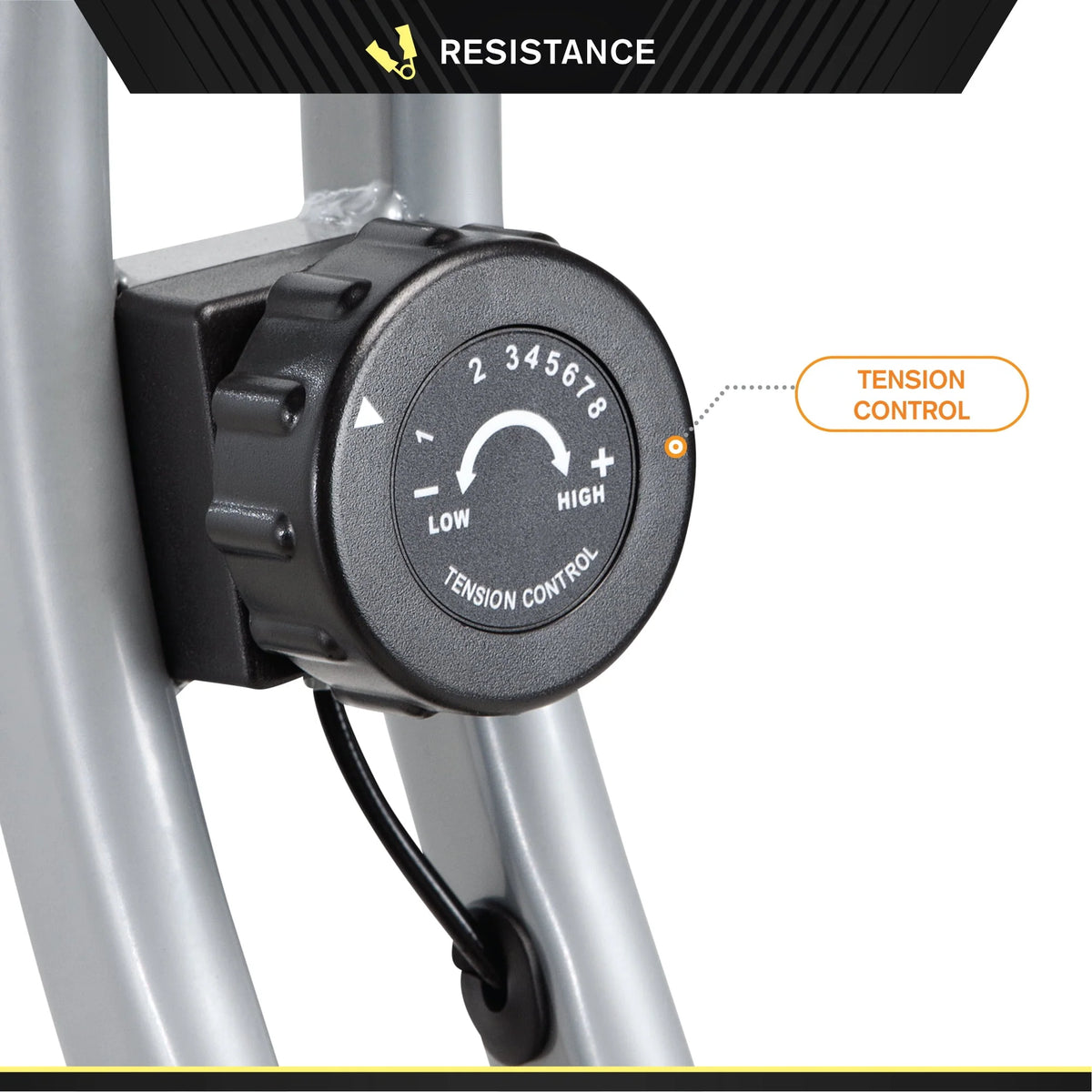 Folding Upright Exercise Bike with Adjustable Resistance L3375