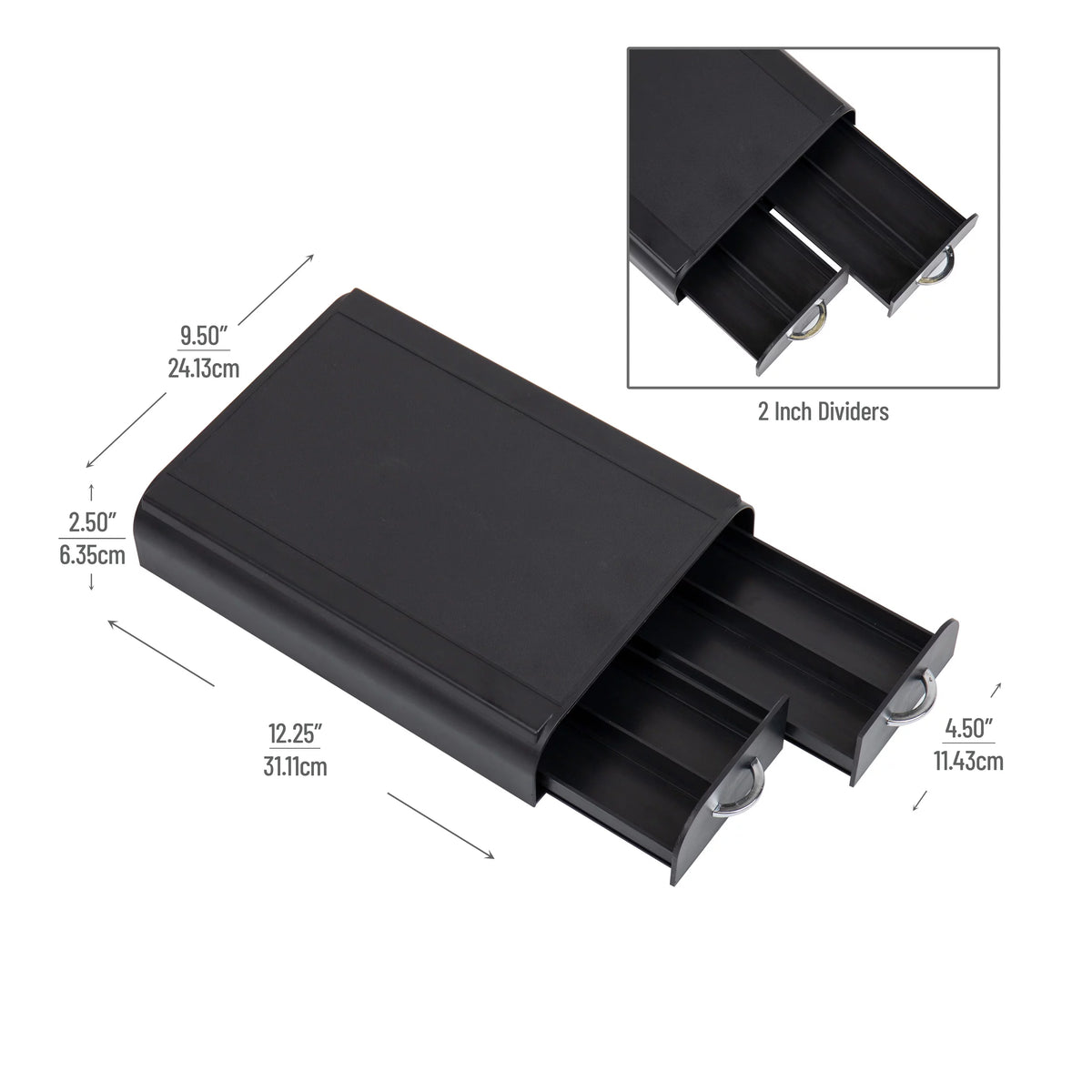 Black 2 Drawer Pod Organizer I494663