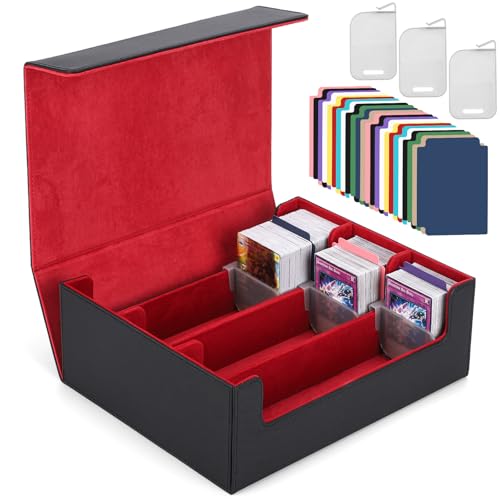 Trading Card Storage Box 1800+ Leather Magnetic Closure T74523