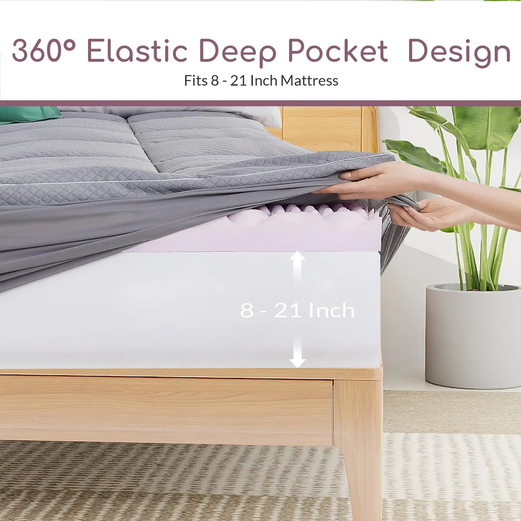 Full Size 4 inch Memory Foam Mattress Topper H16817