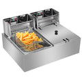 5000W 12.7Qt Stainless Steel Deep Fryer with Removable Basket F5266