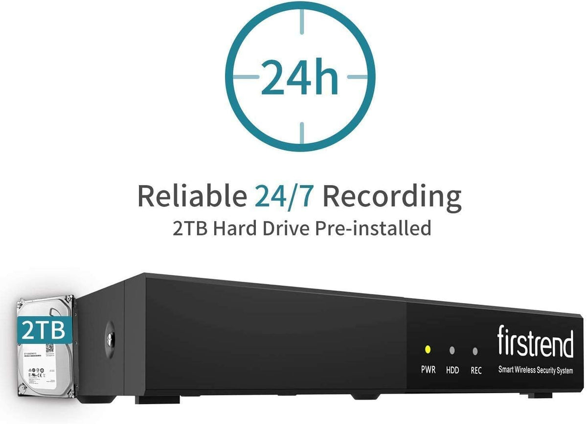 5MP PoE Security Camera System with 4 IP Cameras and 2TB HDD P187