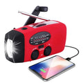 Portable Self-Powered AM/FM/NOAA Weather Radio with Solar & Hand-Crank Charging, LED Flashlight, USB Rechargeable, 2000mAh Power Bank B26922