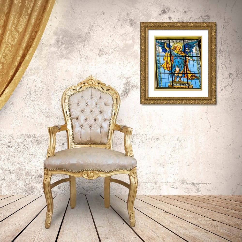 Gold Ornate Wood Framed Art Print U8662