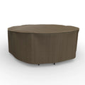 Black and Tan Patio Round Table/Chairs Cover Y87189