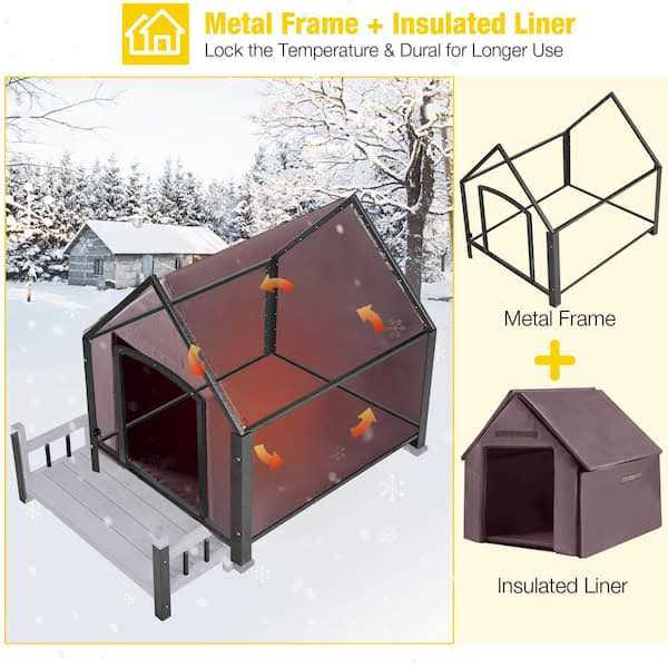 Insulated Large Dog House with Liner Y849