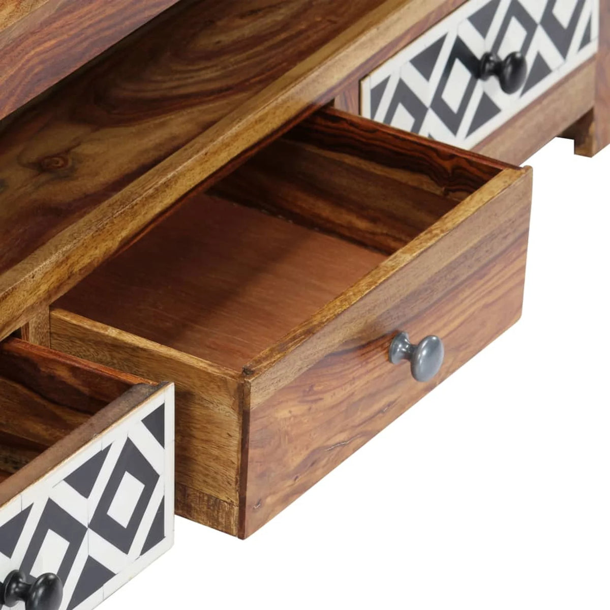 Sheesham Wood TV Stand with 3 Drawers U800