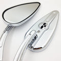 Skull Flame Side Mirrors chrome D984