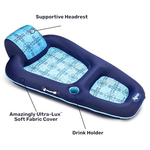 Inflatable Pool Lounge with Headrest W633