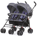 Lightweight Compact Double Umbrella Stroller with Storage Basket and Adjustable Canopy U56710