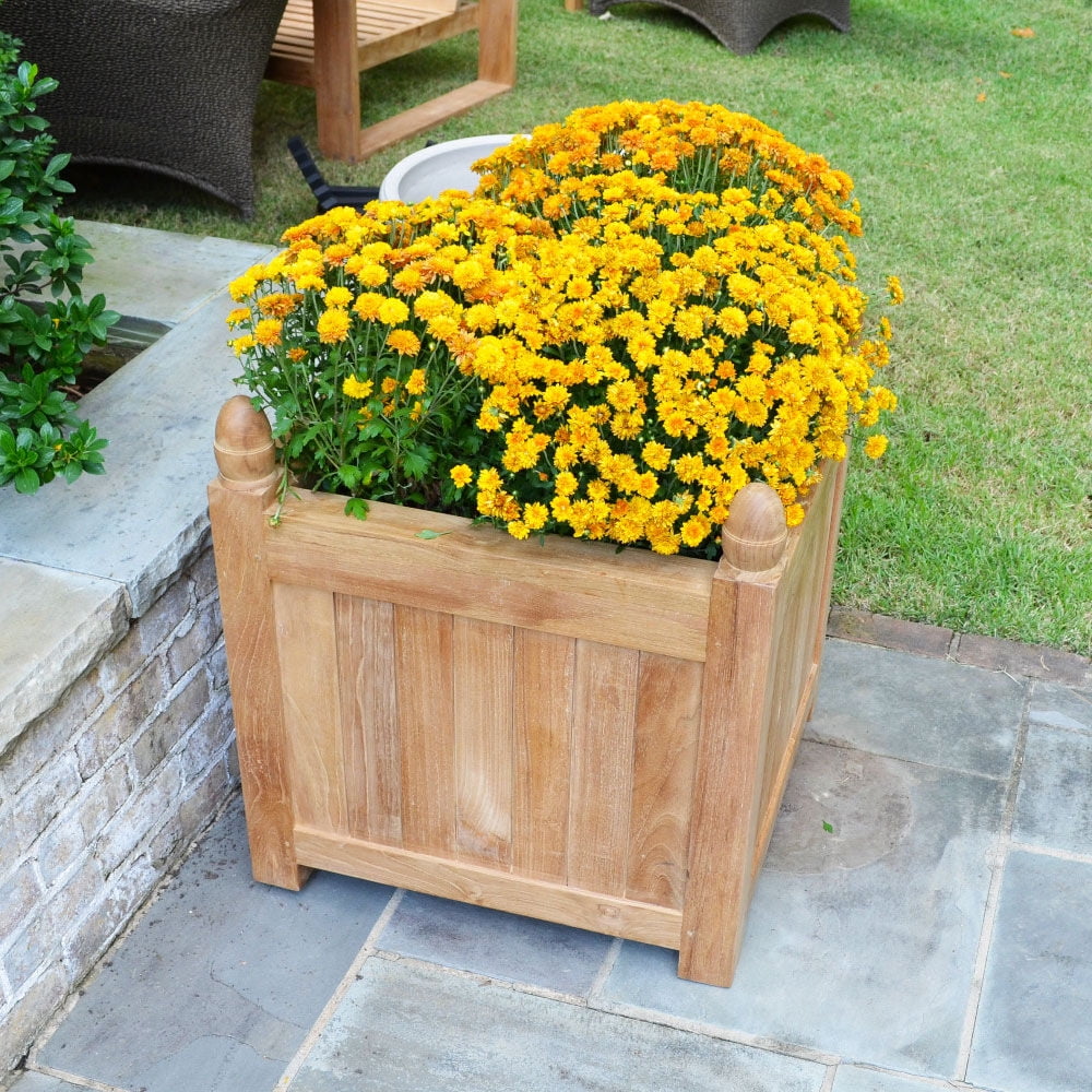 Grade A Teak 25in Square Planter Box F8698