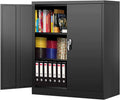 Black Locking Steel Storage Cabinet with 2 Doors N81555