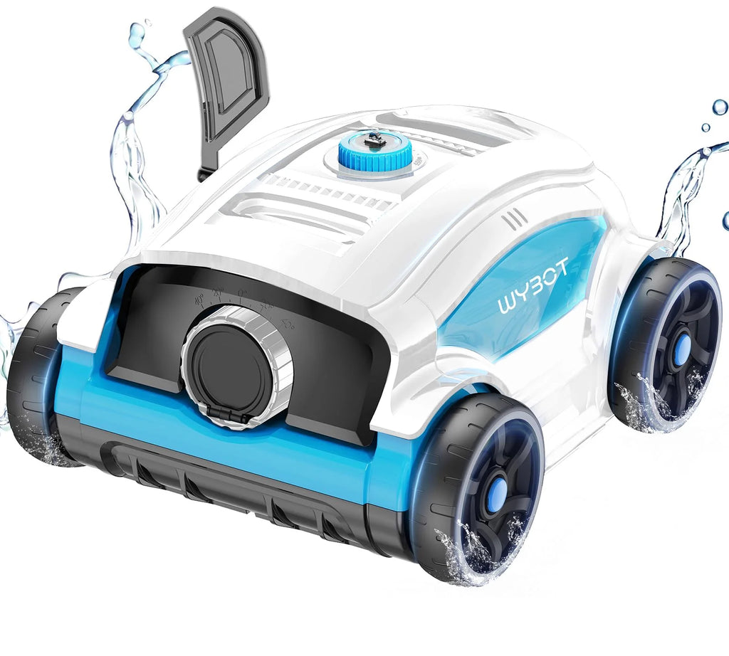 Cordless Robotic Pool Cleaner 45W 130Mins Black and Blue P321