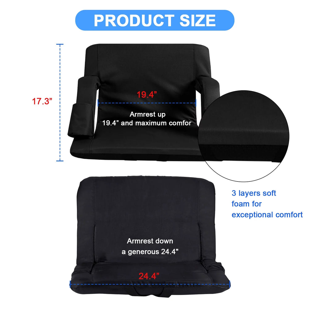 24.4" Wide Stadium Seat with Back Support U708978