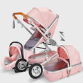 3 in 1 Pink Baby Stroller Travel System with Car Seat S9458