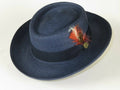 Navy Blue Straw Hat J5247