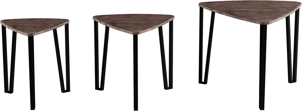 Set of 3 Woodgrain Nesting Tables O740