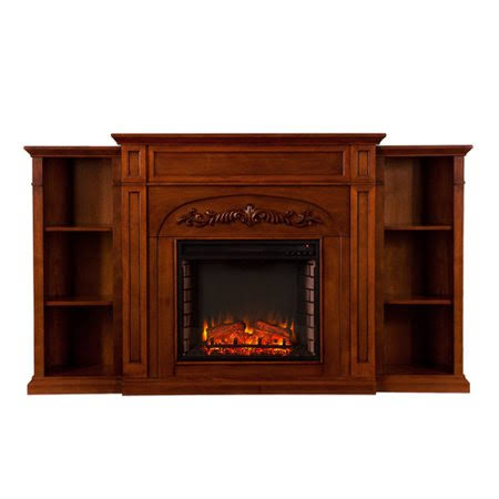 Electric Fireplace with Bookcases X7075