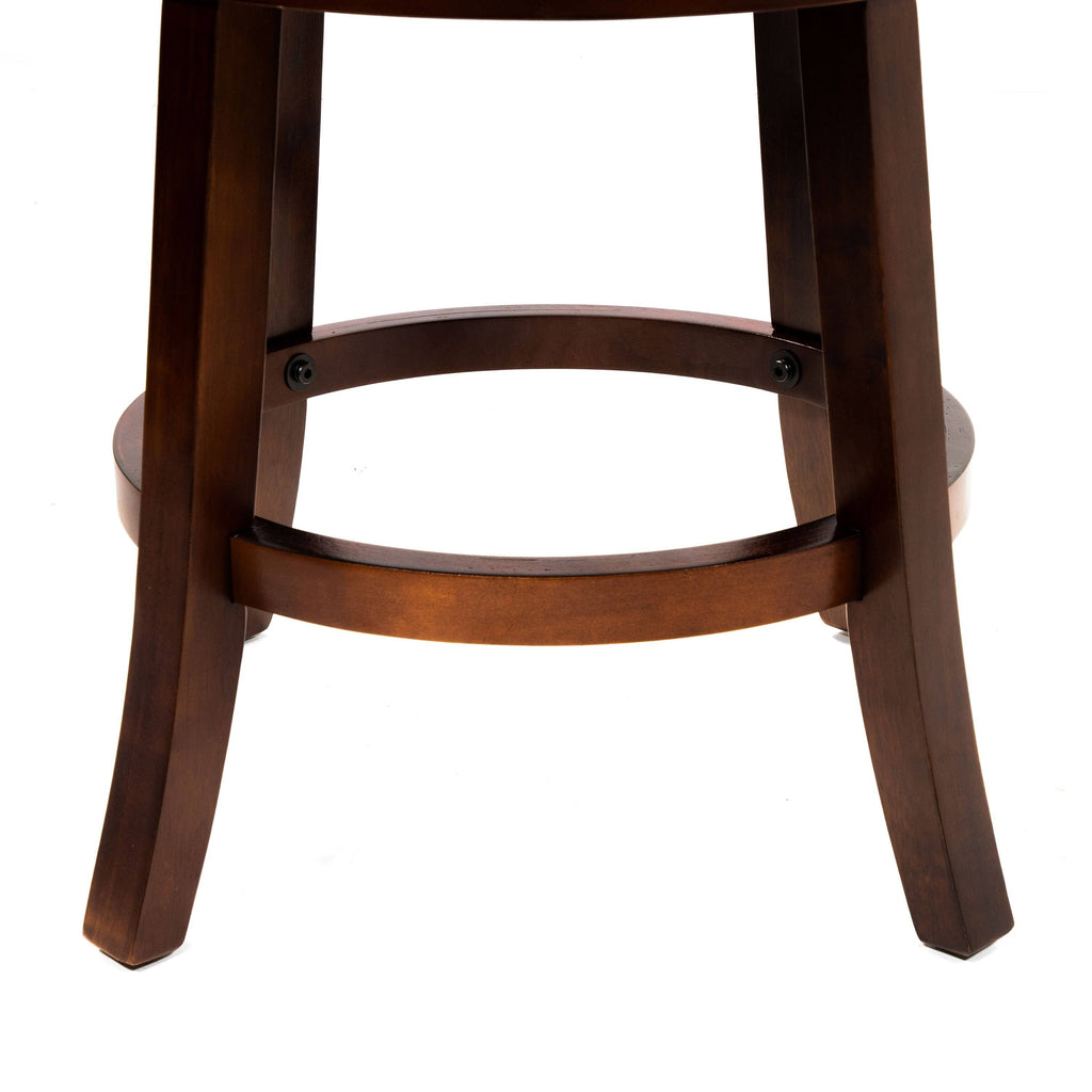 Grey Nailhead Swivel Barstool Set of 2 P13714