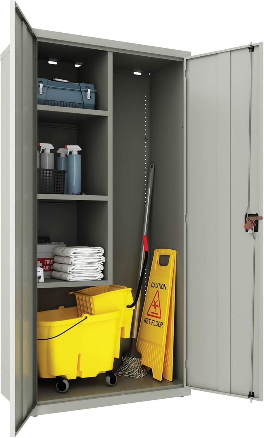 4-Shelf Steel Janitorial Storage Cabinet U284