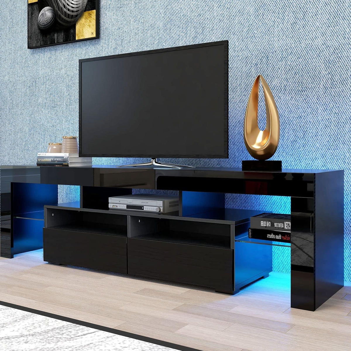 High Glossy TV Stand with LED Light for up to 70 Inches K1103
