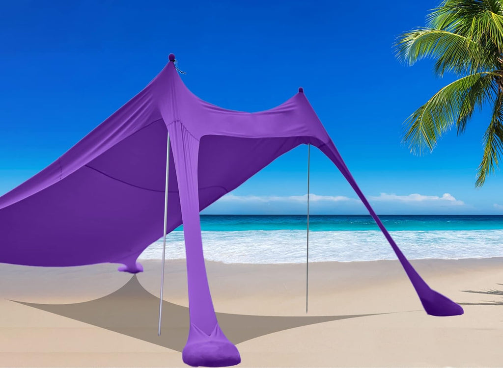 Beach Tent Sunshade Pop Up Sun Shelter with Carry Bag I54876