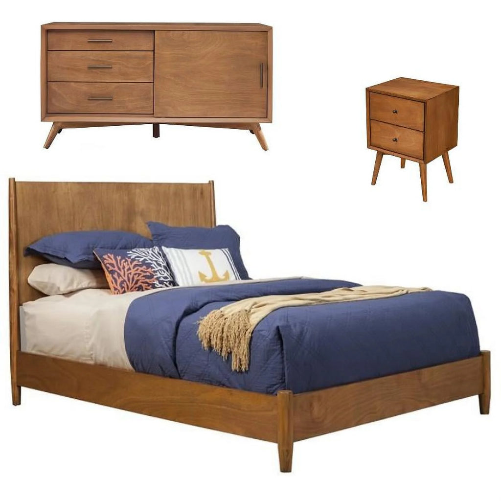3 Piece Set with TV Console Panel Bed & Nightstand S61533