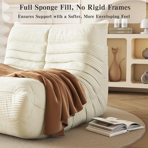 Yellow Memory Foam Bean Bag Chair R36364