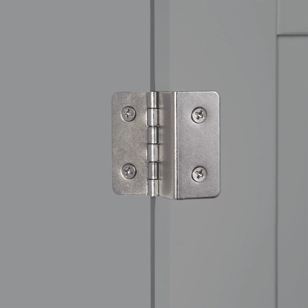 Gray Single Door Wall Cabinet with Open Shelf R339
