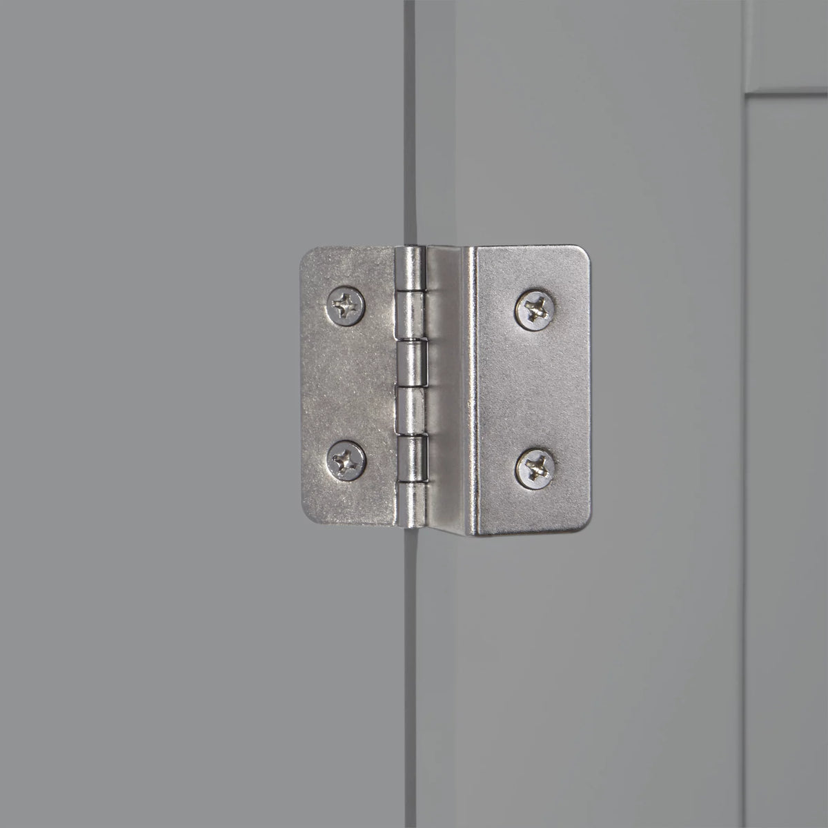 Gray Single Door Wall Cabinet with Open Shelf R339