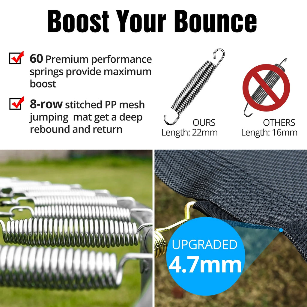 10FT Trampoline with Enclosure Net and Ladder M4774