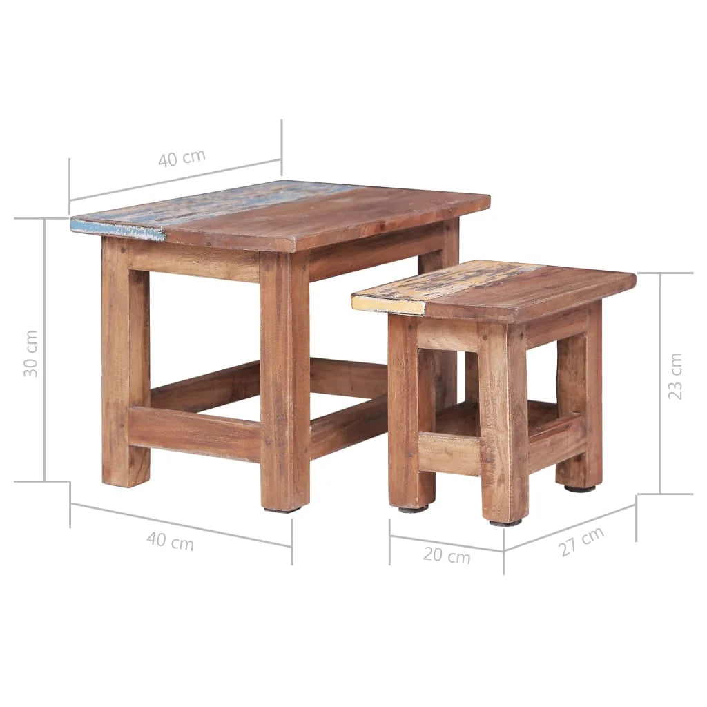 Rustic Wooden Nesting Tables N814797