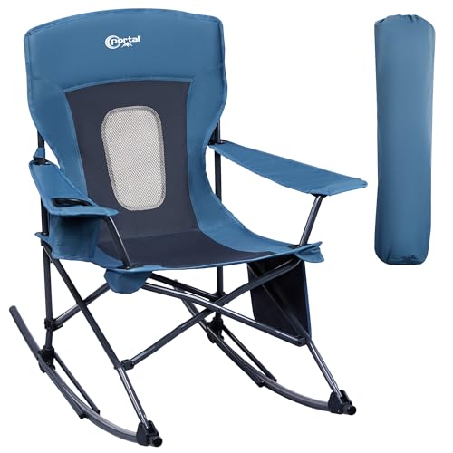 Folding Camping Rocking Chair with Cup Holder and Carry Bag B509