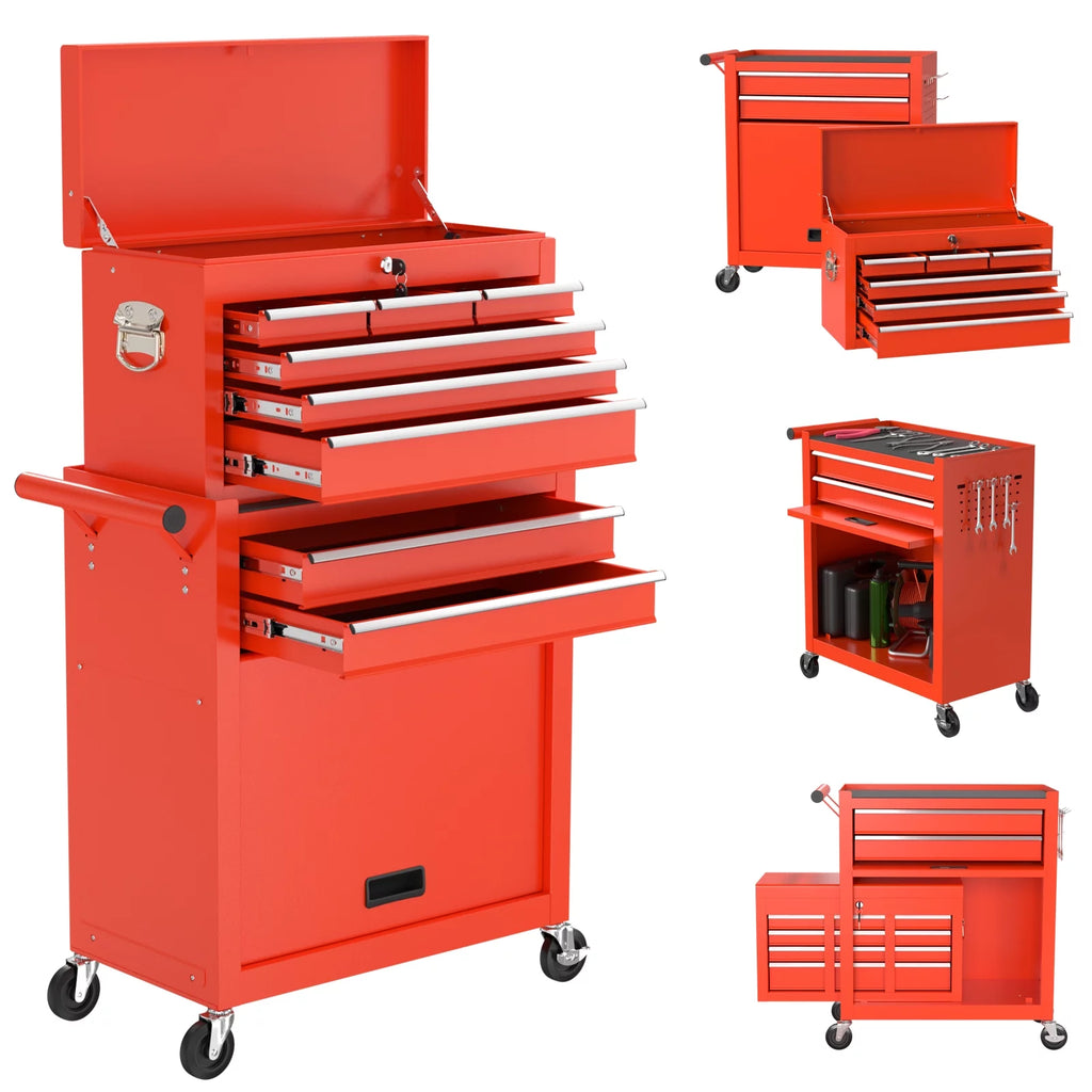8 Drawer Rolling Tool Chest with Wheels K47101
