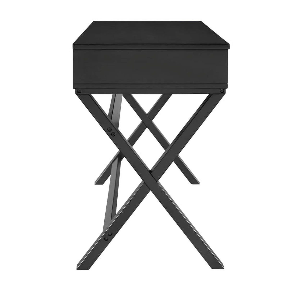 Black 2-Drawer Wood Desk M982