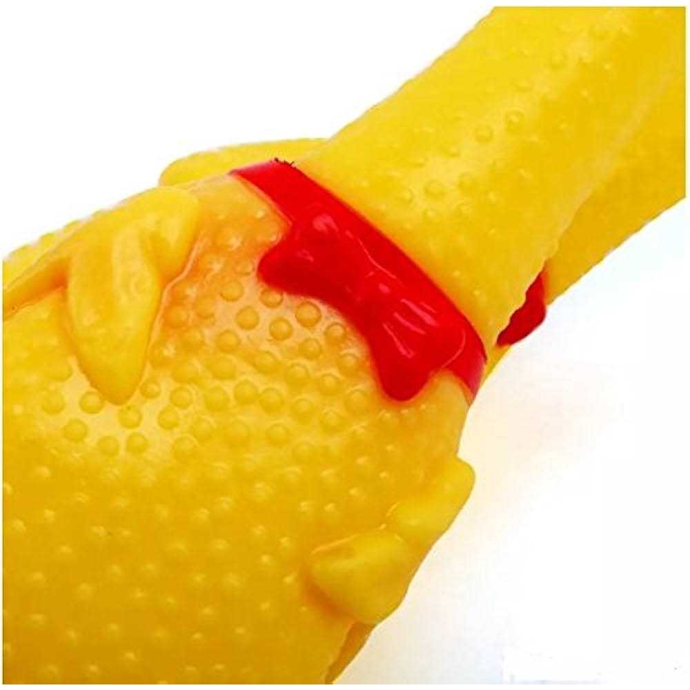 2 Pack Large Rubber Chicken Toy 12 inch I63856