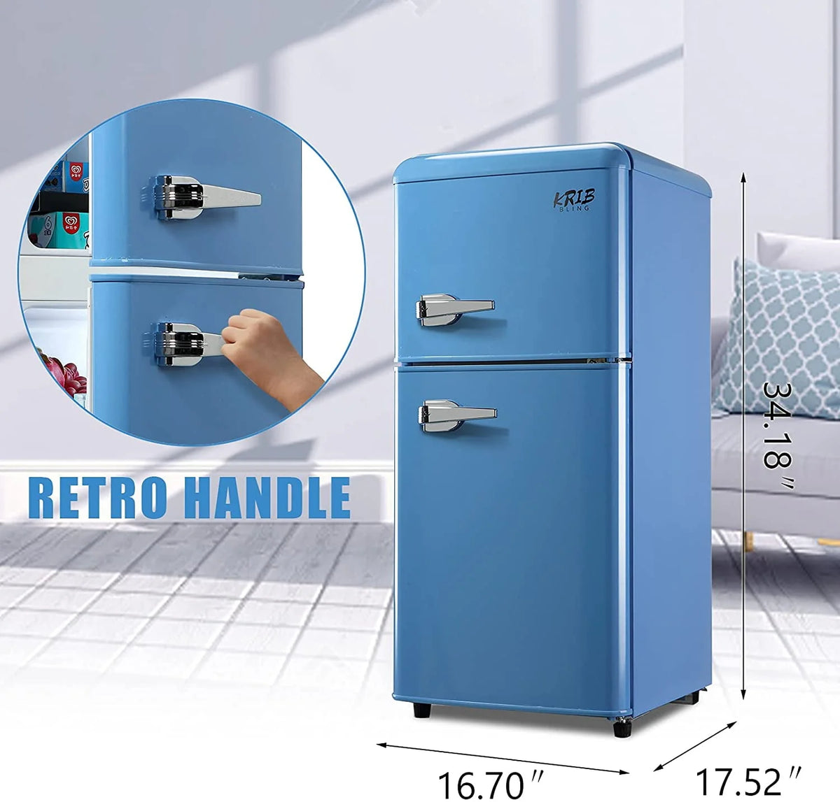 3.5cu.ft Compact Mini Fridge with Freezer X6881
