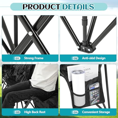 Folding Portable Soccer Bench Chair with Storage Bag G55309