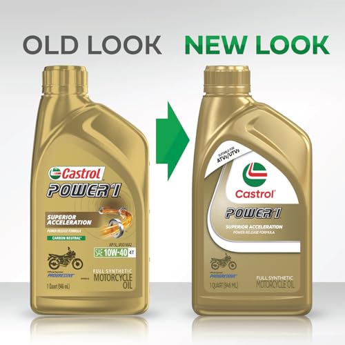 10W-50 Full Synthetic Motorcycle Oil, 1 Quart, Pack of 6 X85331