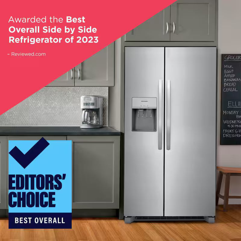 36 in. 25.6 cu. ft. Side by Side Stainless Steel Refrigerator O891632