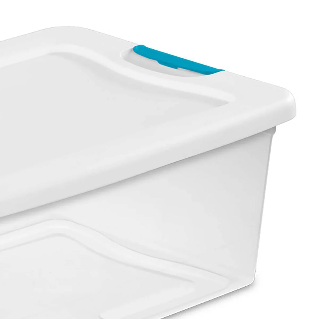 3.75 Gallon Clear Plastic Storage Tote with Lid, 12 Count O888
