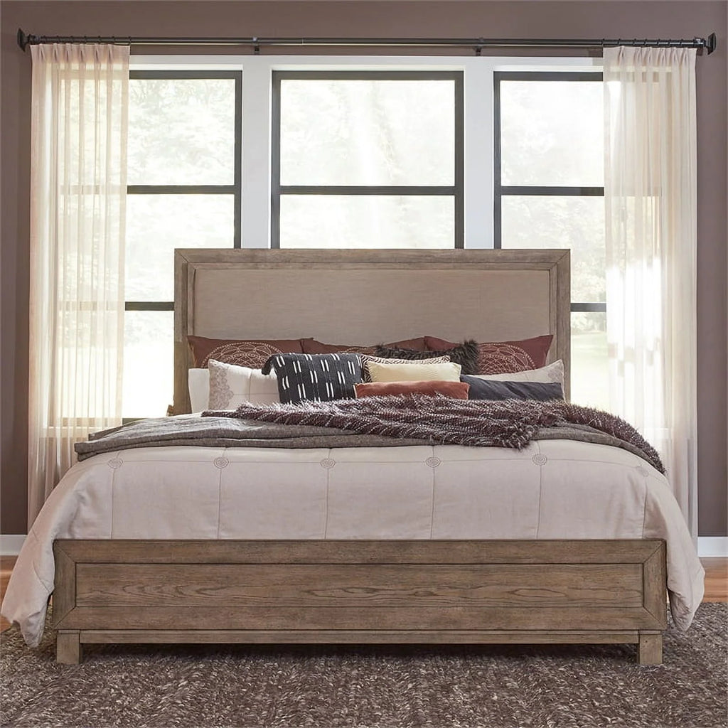 King Upholstered Wood Bed H17147