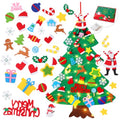 Felt Christmas Tree with 34 Ornaments and String Light A728