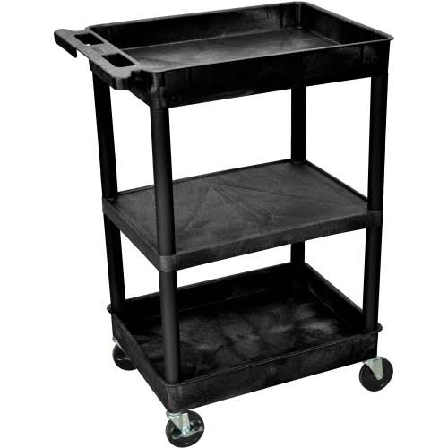 Black Tub Shelf and Flat Shelf Cart M345