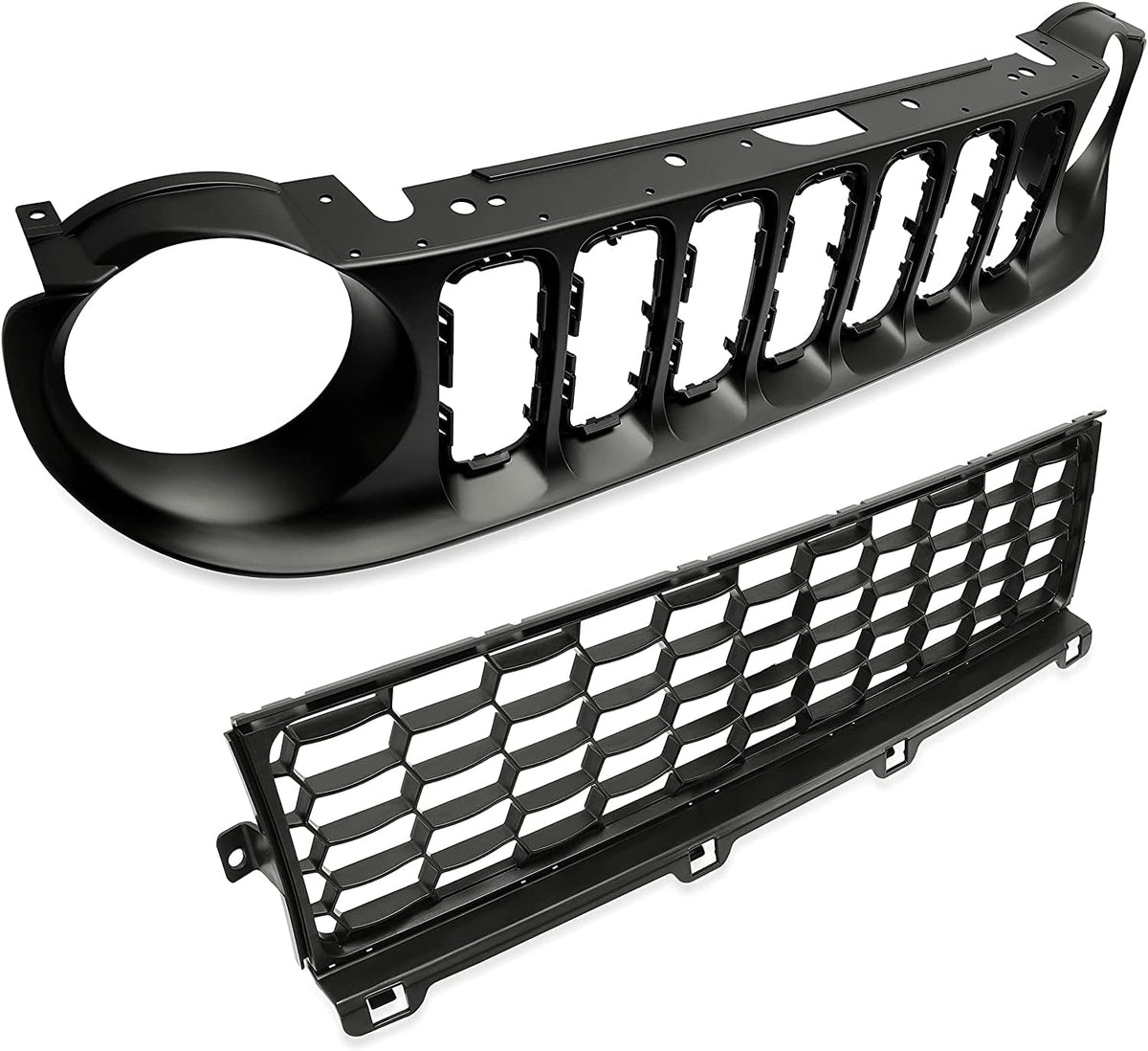 Black 2pcs Front Grille and Lower Grille I62446