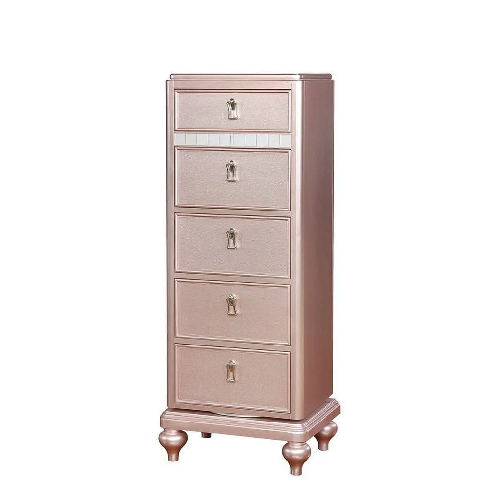 Wood Swivel Chest with Mirror V580123
