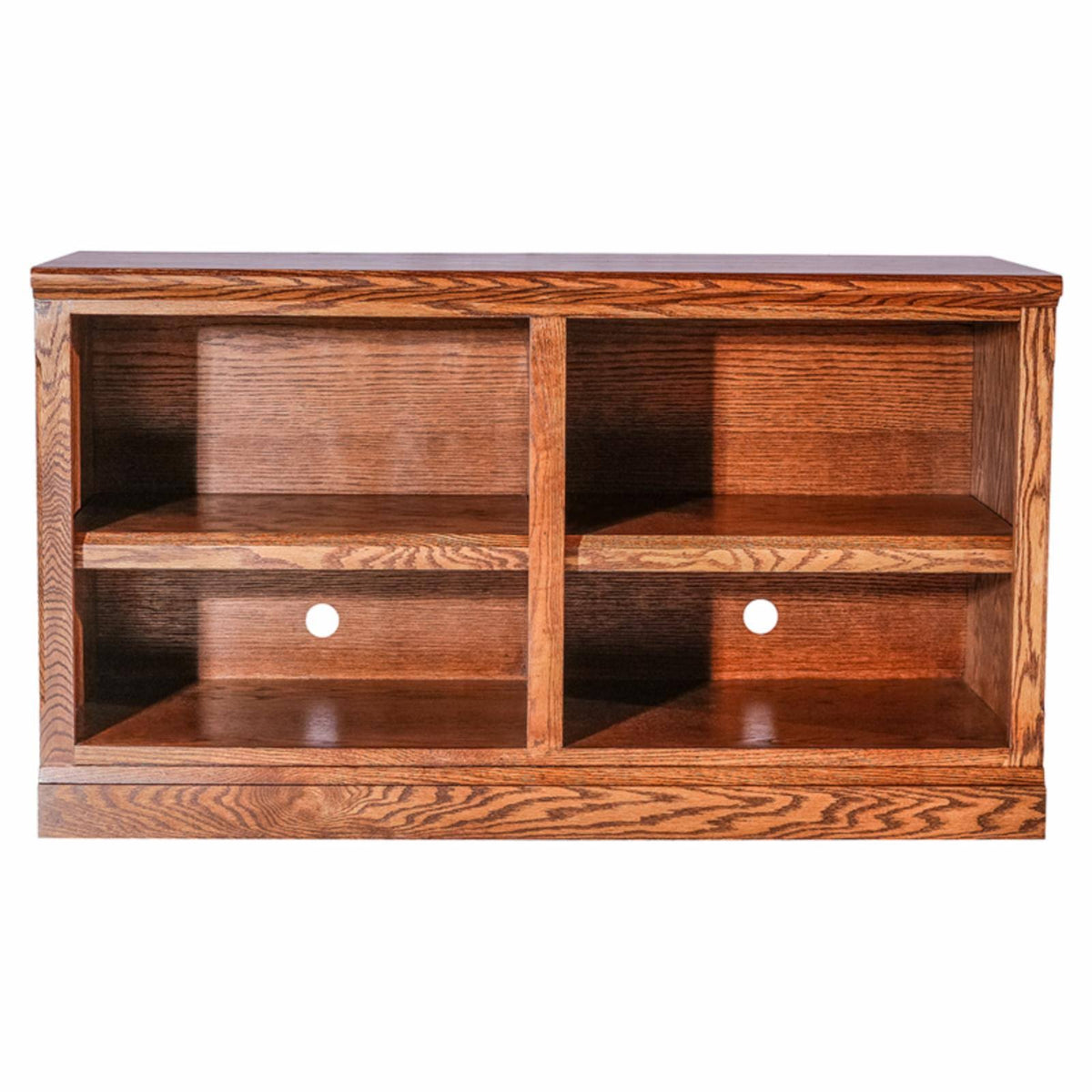 Medium Oak TV Cart with Open Shelves D3609