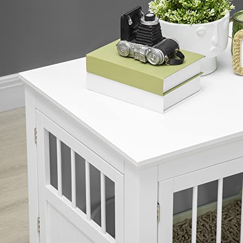 Dark Gray Wooden Dog Crate End Table G4842