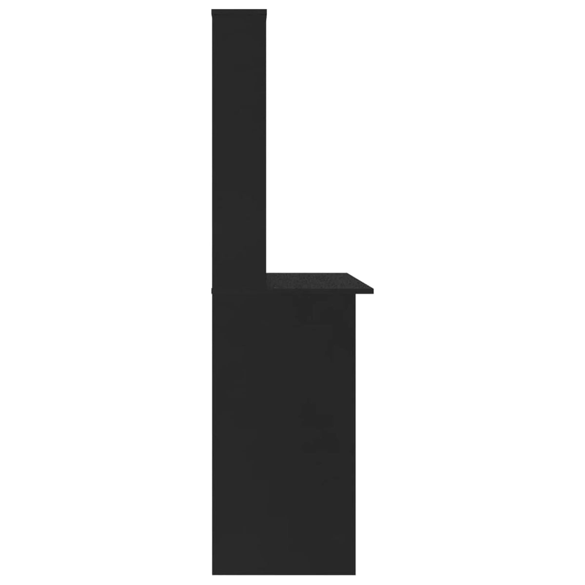 Black Computer Desk with Storage Shelves P77367
